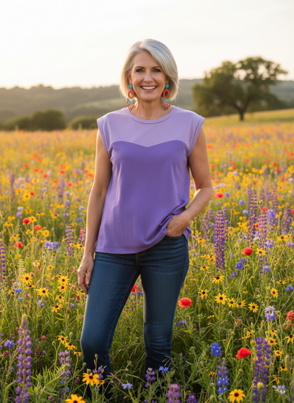 Two Toned Cap Sleeve Sweetheart