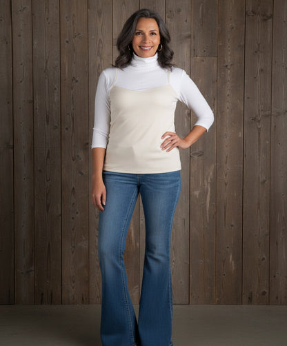 Two Toned Turtleneck Camisole