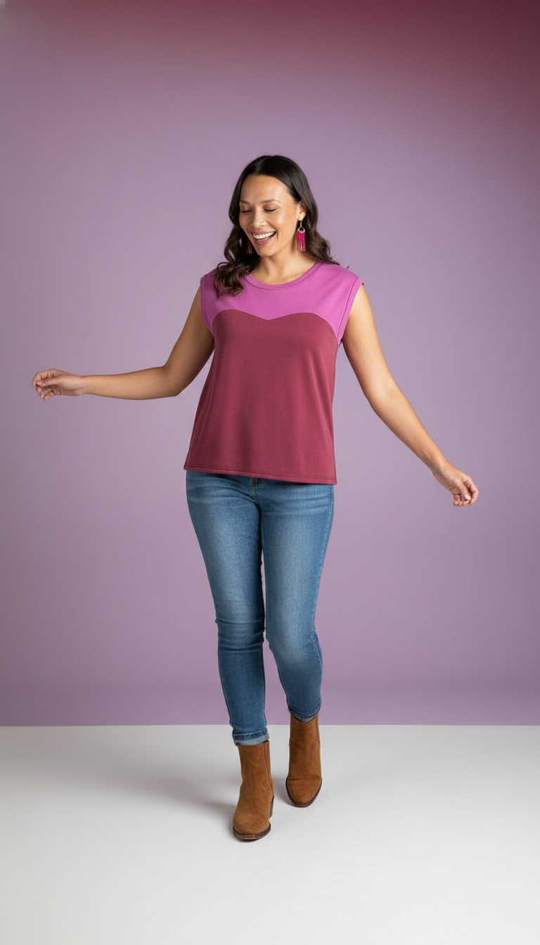 Two Toned Cap Sleeve Sweetheart