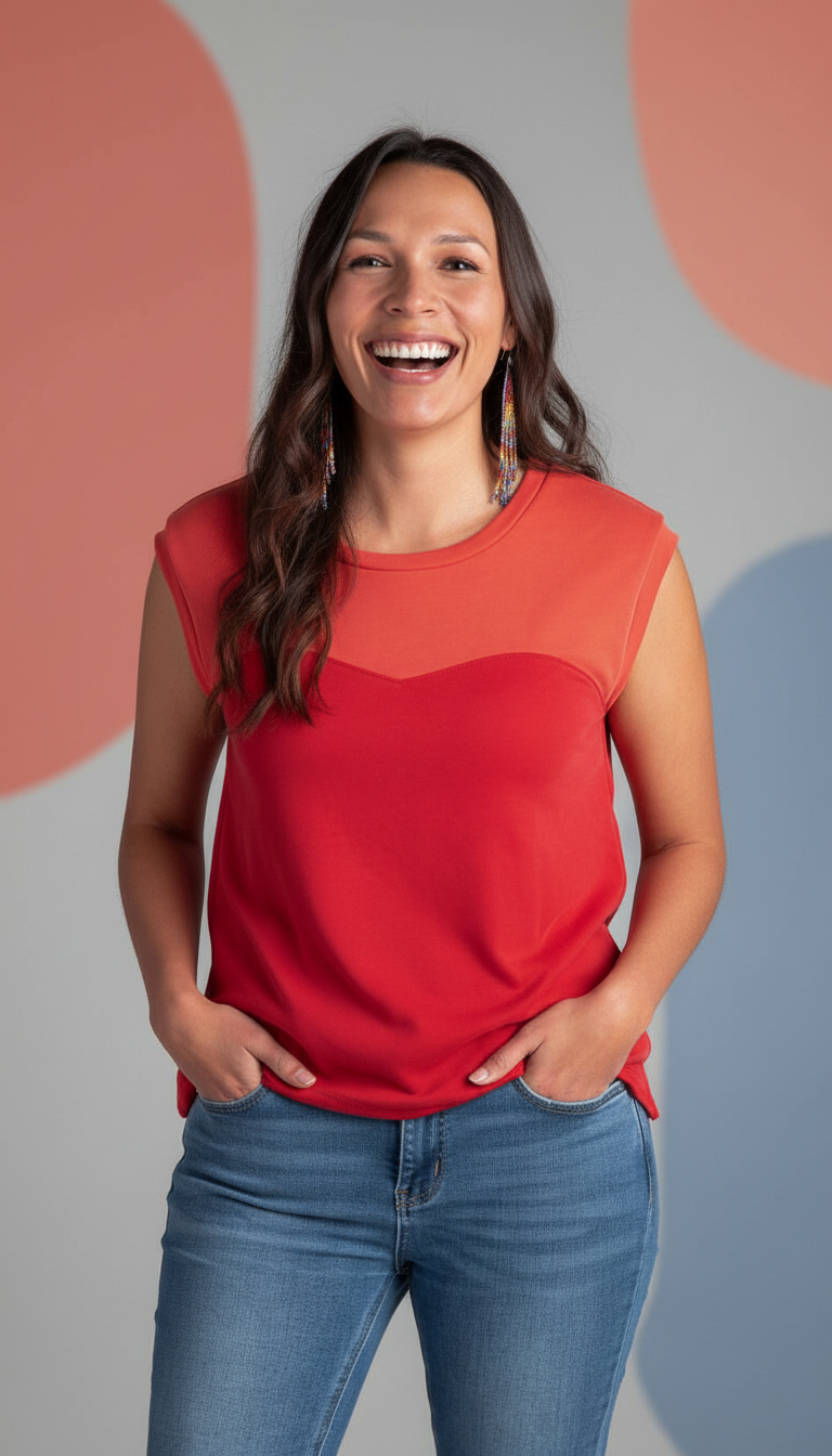 Two Toned Cap Sleeve Sweetheart