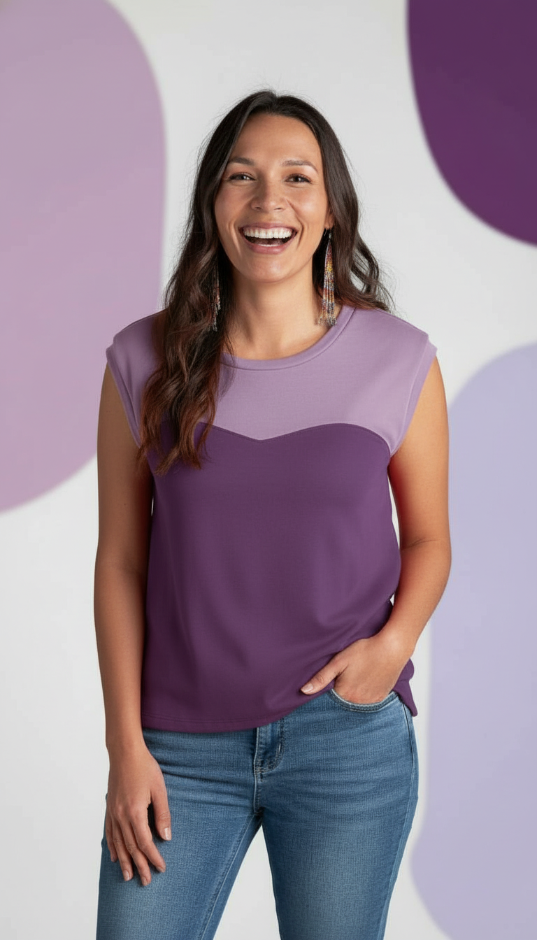 Two Toned Cap Sleeve Sweetheart