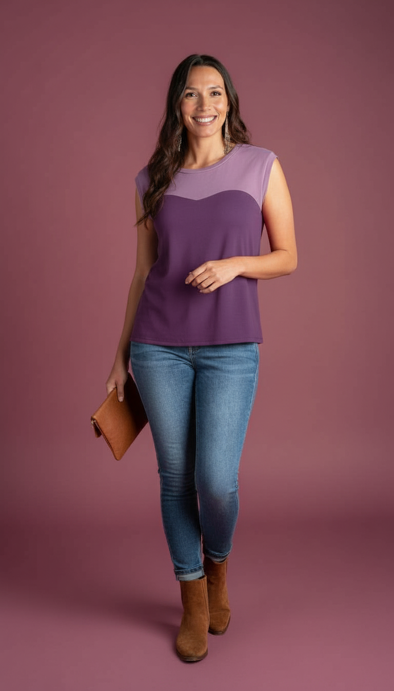 Two Toned Cap Sleeve Sweetheart